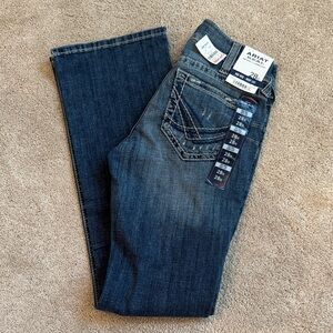 Ariat Mid Rise Boot Cut Jeans in Blue